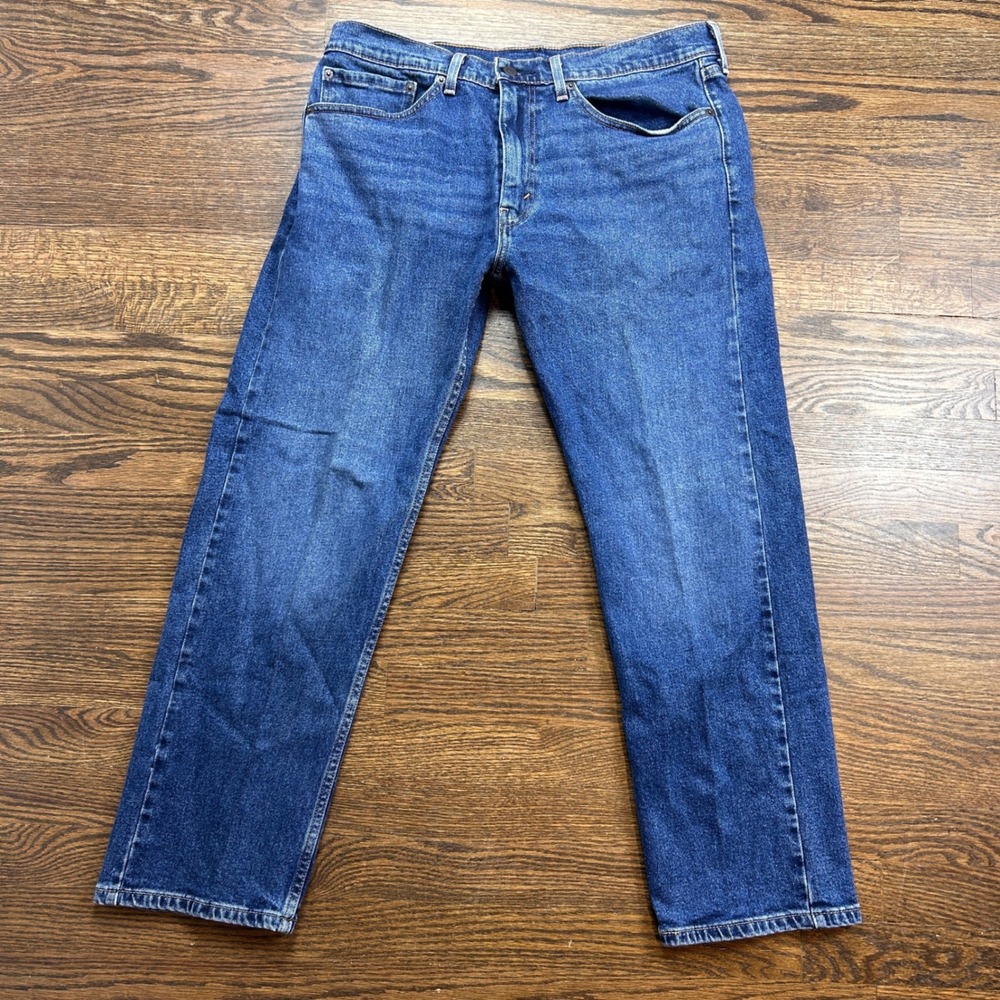 Levis 505 Jeans Mens 34x30 Blue Medium Wash Denim Regular Fit Straight Leg